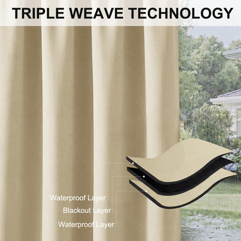 RYB HOME outdoor curtains porch ambience captures relaxed outdoor living under shaded comfort.