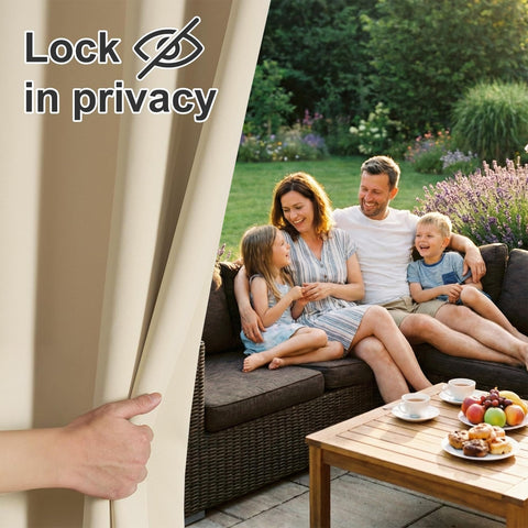 RYB HOME outdoor curtains sunblock visual demonstrates substantial UV blocking for cooler spaces.