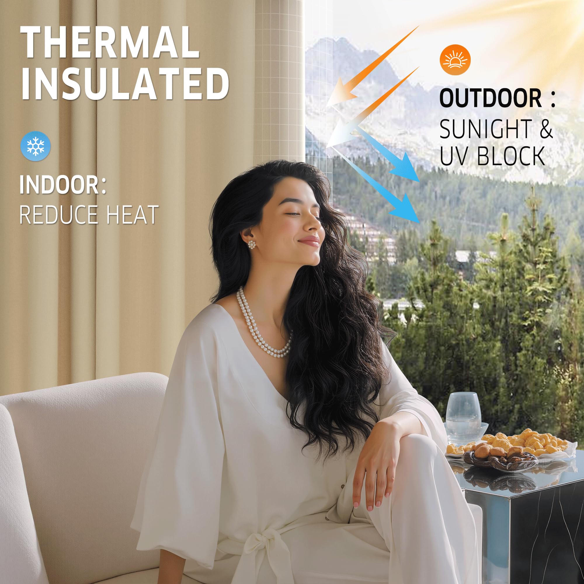 RYB HOME outdoor curtains width guidance illustrates generous coverage for patios and porches.