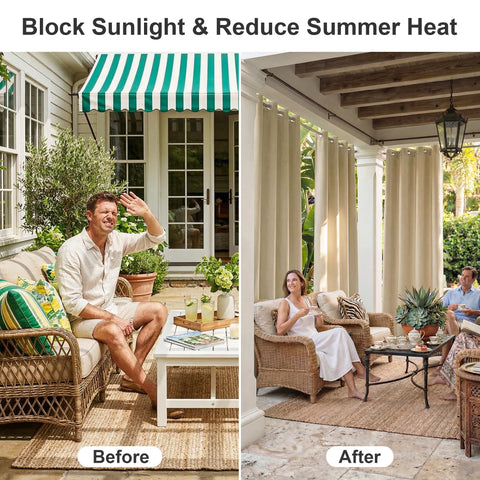 RYB HOME privacy-opaque fabric blocks view for a secluded patio.