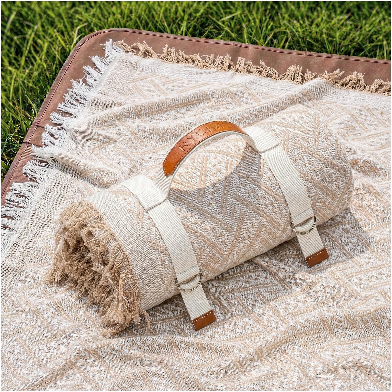 RYCHIC 2-in-1 top layer blanket offers soft comfort for relaxing outdoor seating.