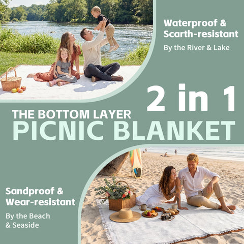 RYCHIC blanket soft-top delivers comfortable seating for picnics and lounging.