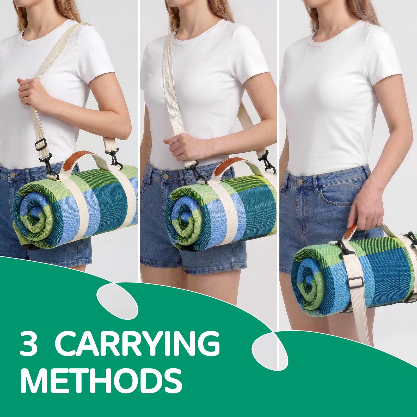 RYCHIC foldable blanket folds compactly for travel and storage.