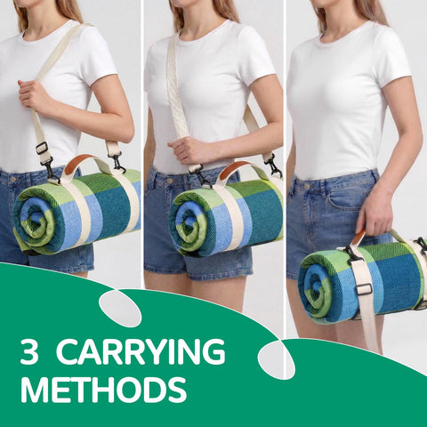 RYCHIC foldable blanket folds compactly for travel and storage.