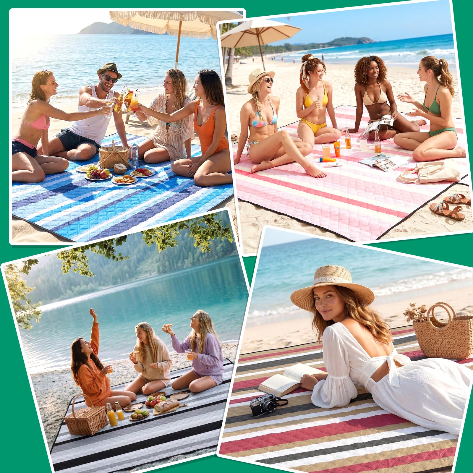 RYCHIC versatile picnic blanket for camping or concerts