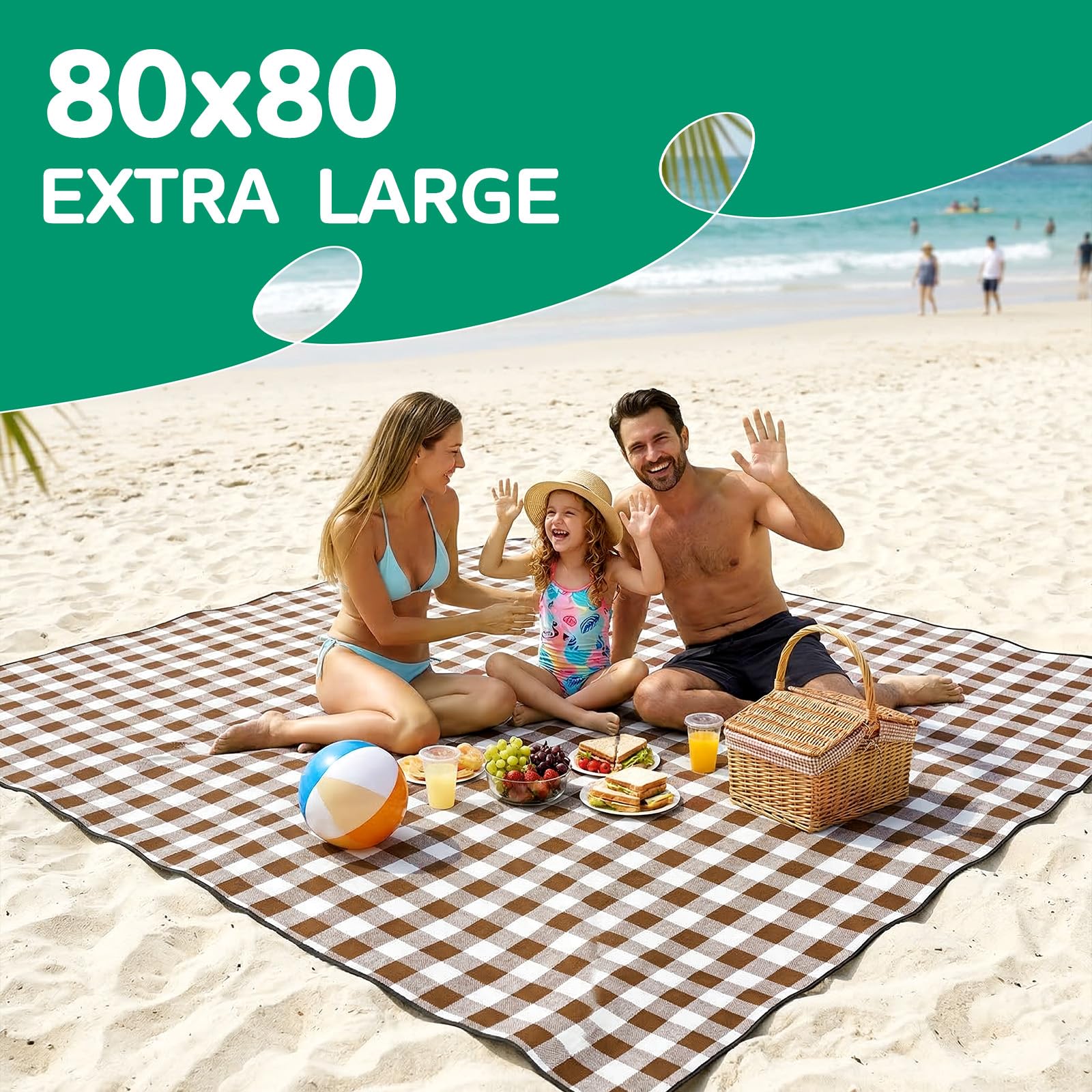 RYCHIC picnic blanket ideal for park and beach gatherings.