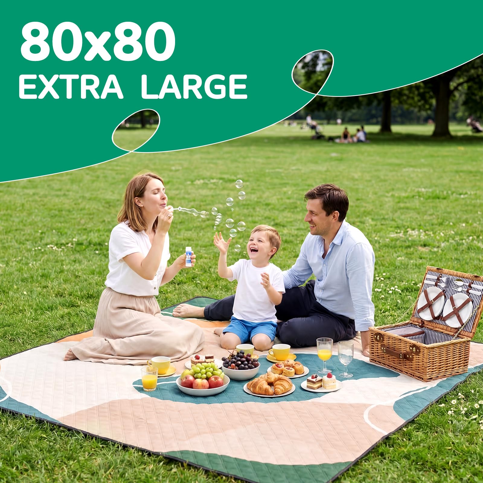 RYCHIC sandproof picnic blanket for beach days and easy cleanup