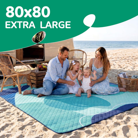 RYCHIC sandproof picnic blanket keeps items clean on windy picnics