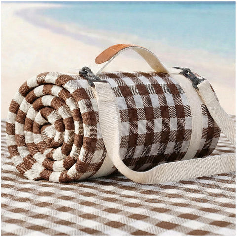 RYCHIC waterproof beach blanket extra-large for family beach days and quick cleanup.