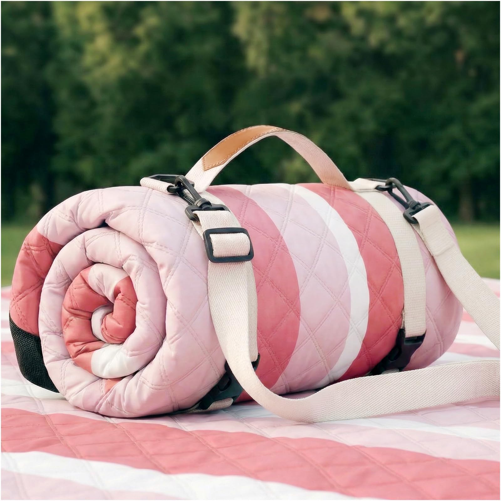 RYCHIC waterproof picnic blanket, extra large for 4-8 people outdoors