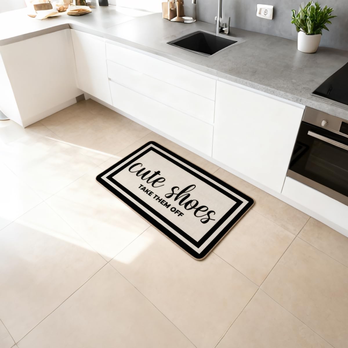 RYKEEN easy-clean doormat that shakes out or rinses for quick refresh