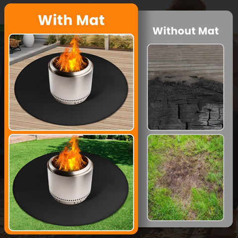 Rymtox easy-clean mat with storage bag for portable outdoor cooking