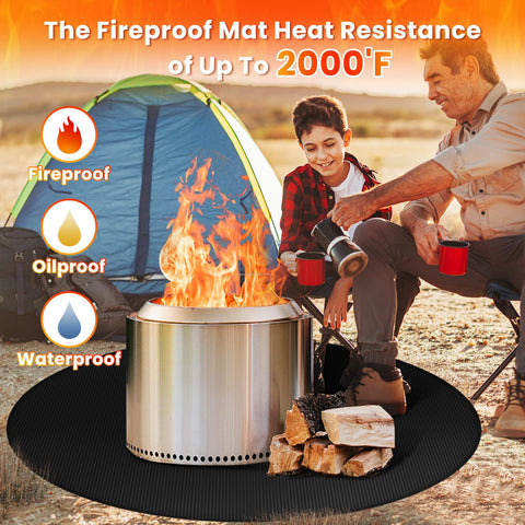 Rymtox waterproof oil-proof grill mat protects decks from grease and moisture