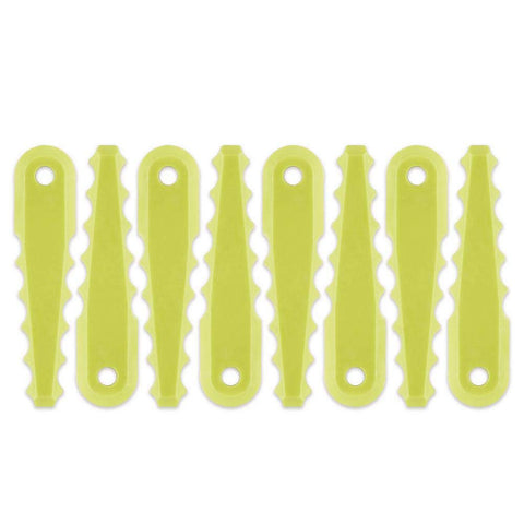 RYOBI serrated blades extend cutting power through thick grass with reliable fit