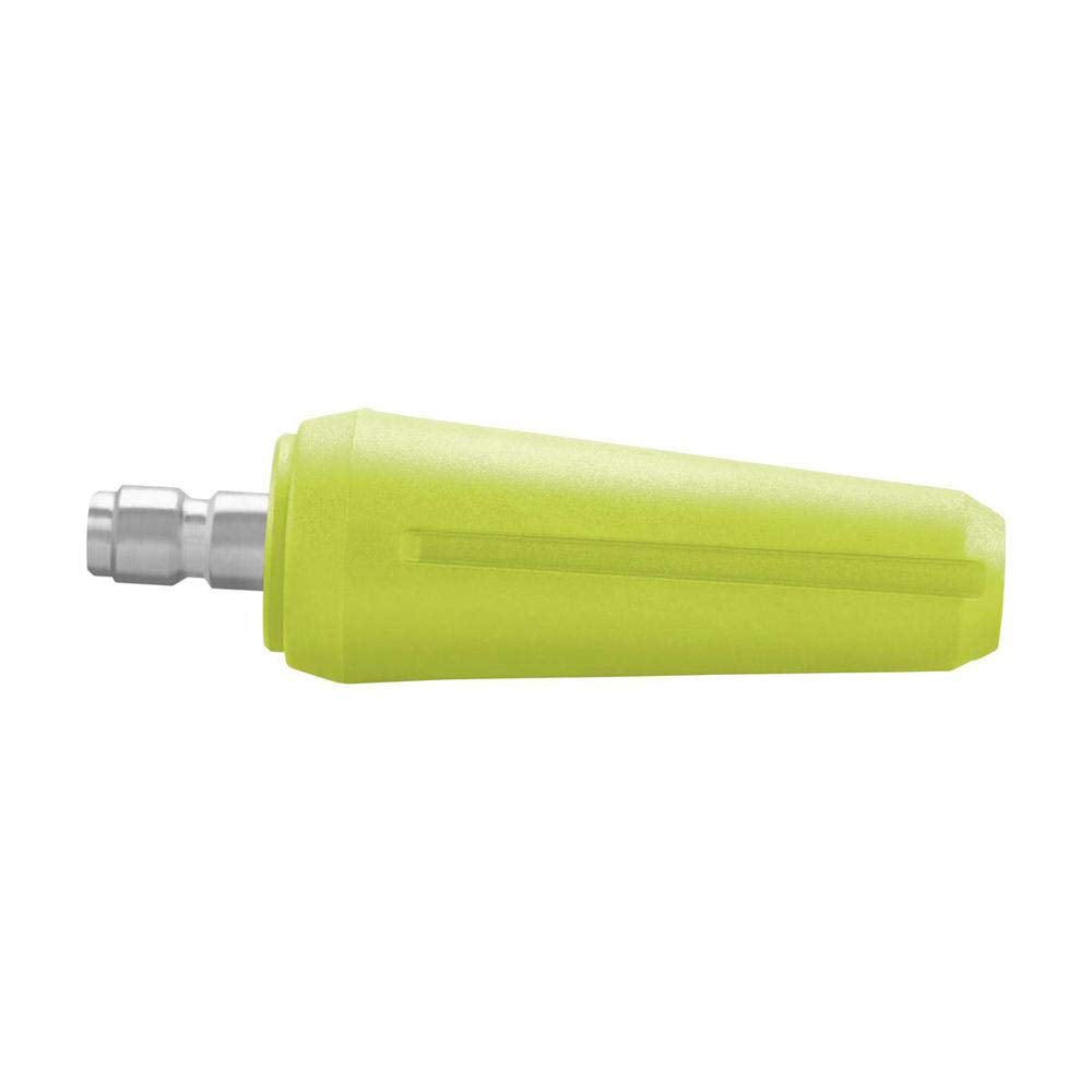 RYOBI 3,300 PSI turbo nozzle, front view, boosts cleaning power on tough surfaces.