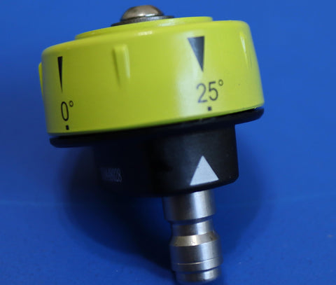 RYOBI 5-in-1 nozzle with zero-degree spray for precise spot cleaning.