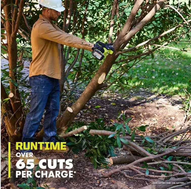 8-inch bar reaching into a branch for pruning and light limbing