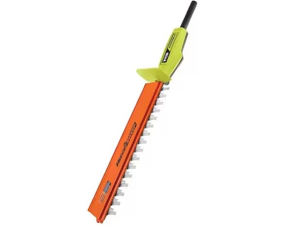 RYOBI Expand-It 18in hedge trimmer attachment for precise trimming and compatibility across tools.