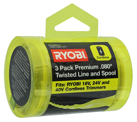 Ryobi One+ Plus spool facilitates fast, tool-free installation.
