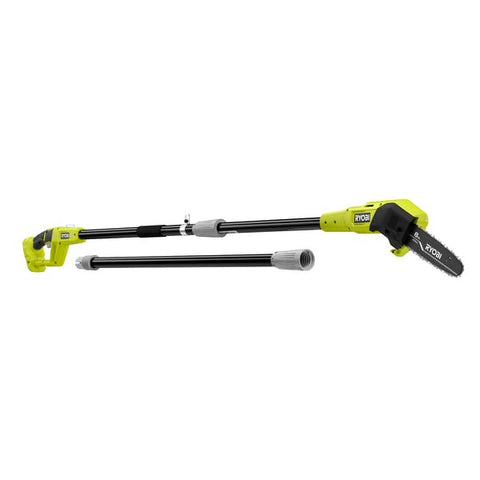 RYOBI One+ 18V 8-inch oil-free pole saw pruning branches efficiently