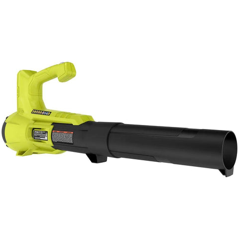RYOBI ONE+ 18V blower side view ideal for patio and driveway cleanups