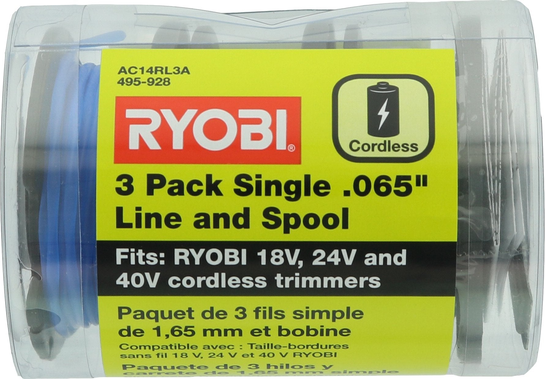 RYOBI AC14RL3A compatible with 18V, 24V, 40V trimmers.