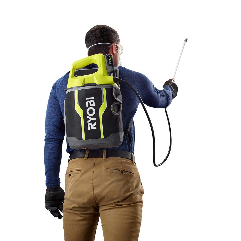 RYOBI ONE+ dual-tank setup supports versatile chemical workflows.
