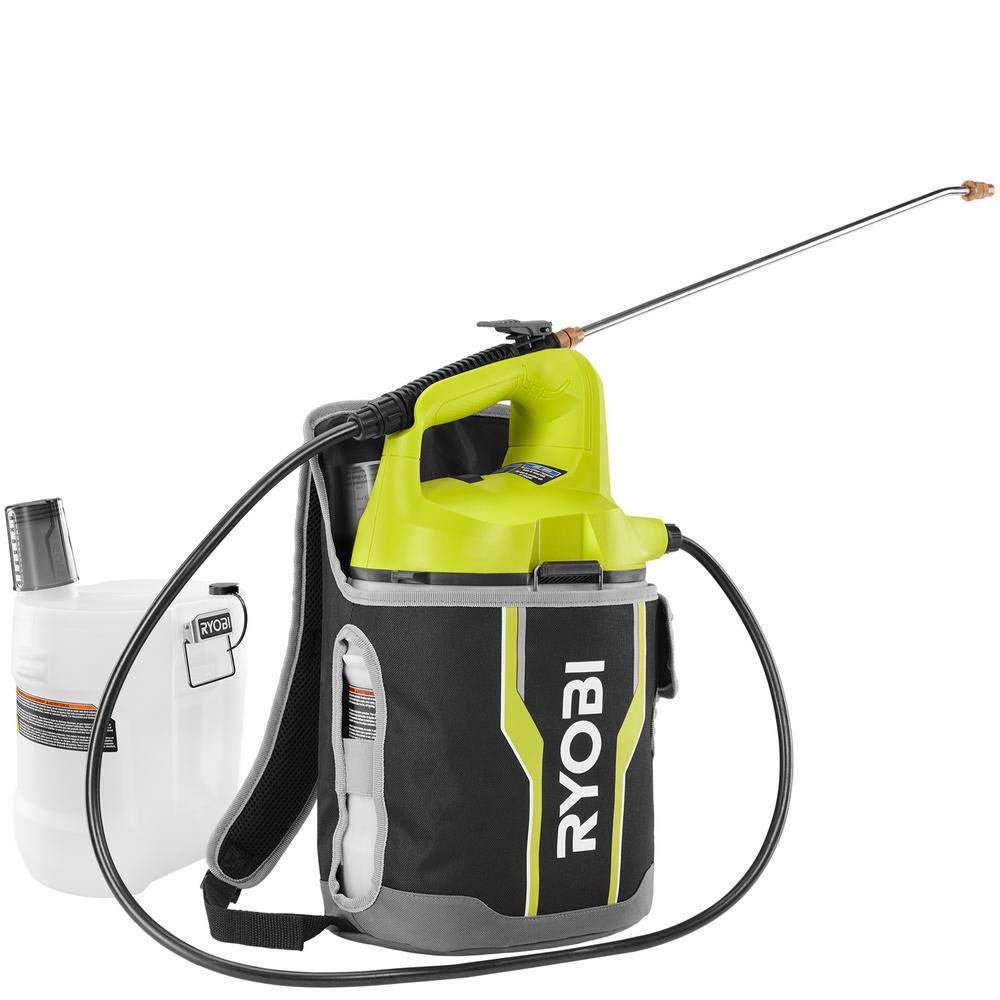 RYOBI ONE+ sprayer nozzle adjustment for precise control in outdoor applications.