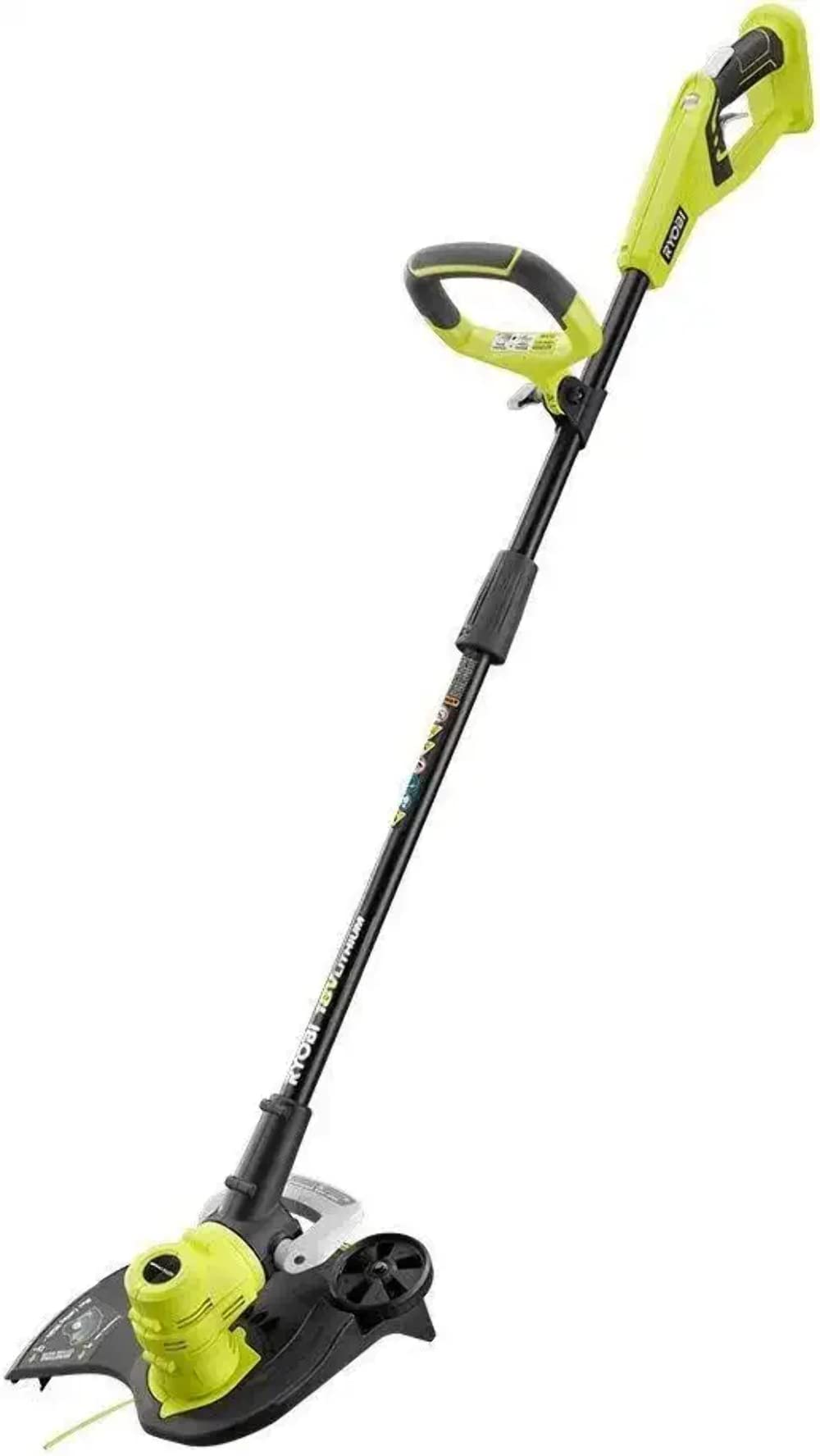 RYOBI P2008A 18V string trimmer with pivoting head enables effortless edging and precise lines