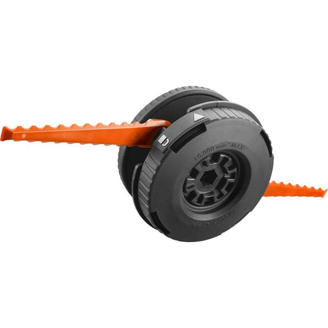 RYOBI Reel Easyand 2-in-1 pivoting head for precise edging and trimming.