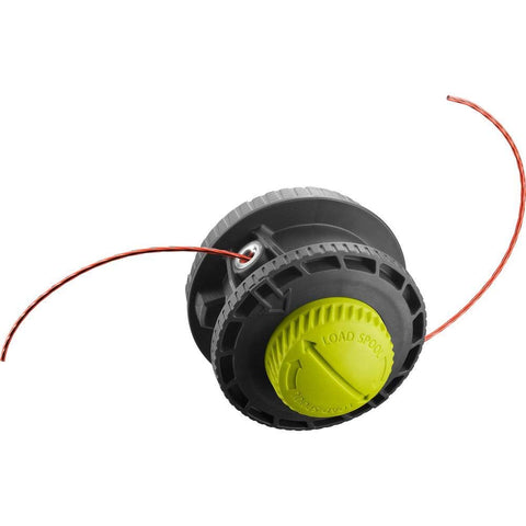 RYOBI Reel EASYAND bump feed head in-use view demonstrates smooth operation in the field.