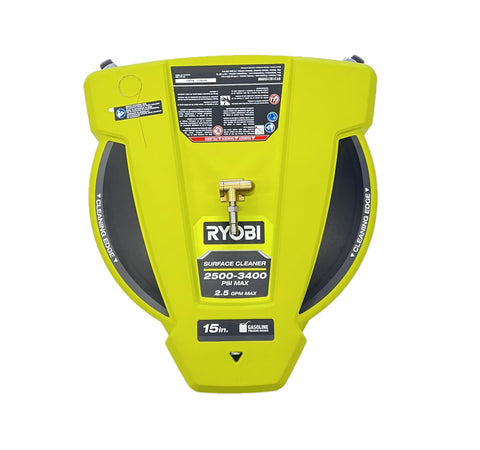 Ryobi RY31SC15 wide cleaning path in action on a patio