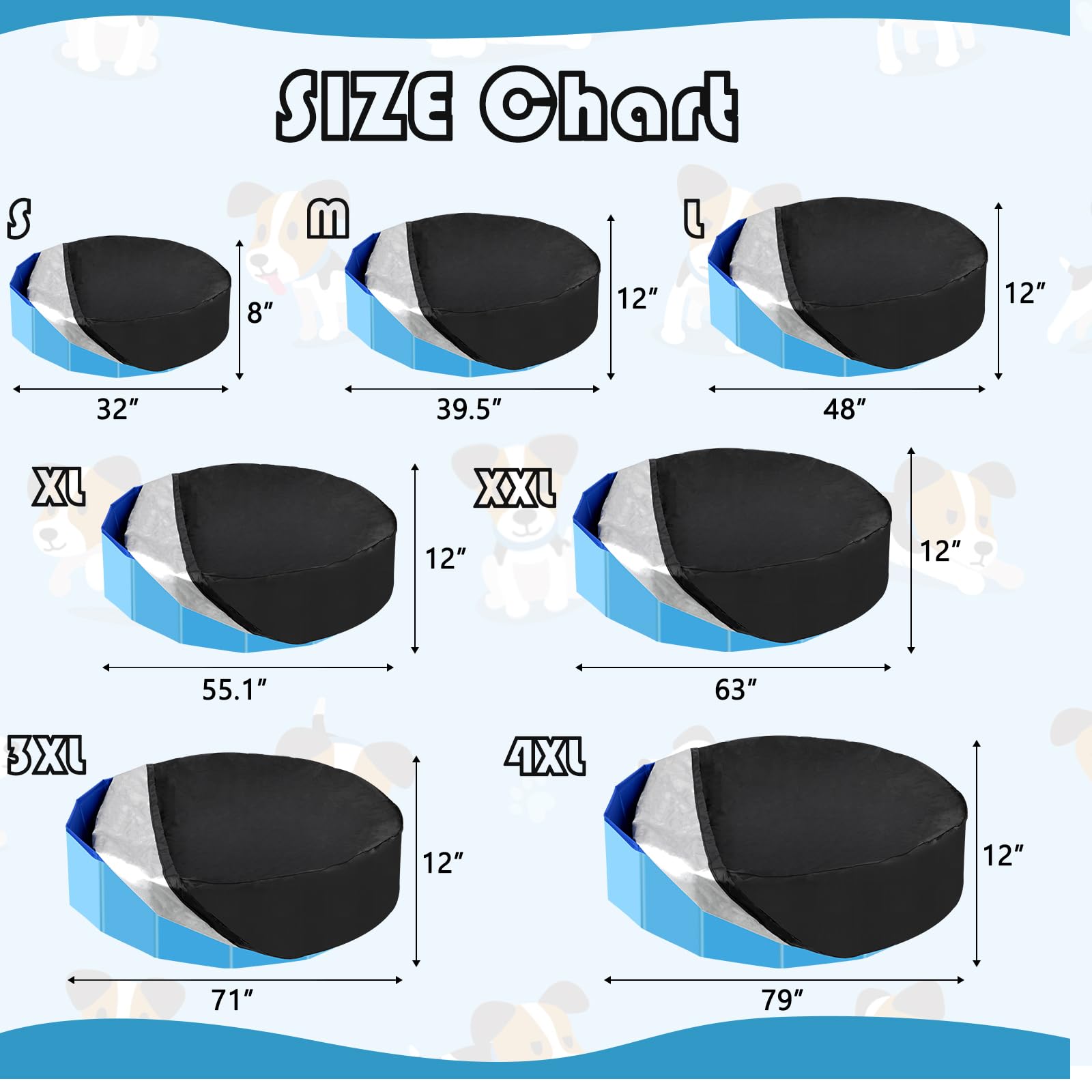 Rypet pool cover folded in pouch for travel storage