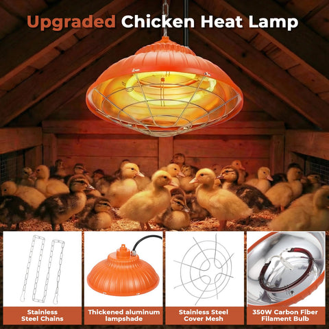 Ryscam lamp mounted high with adjustable height for even heat