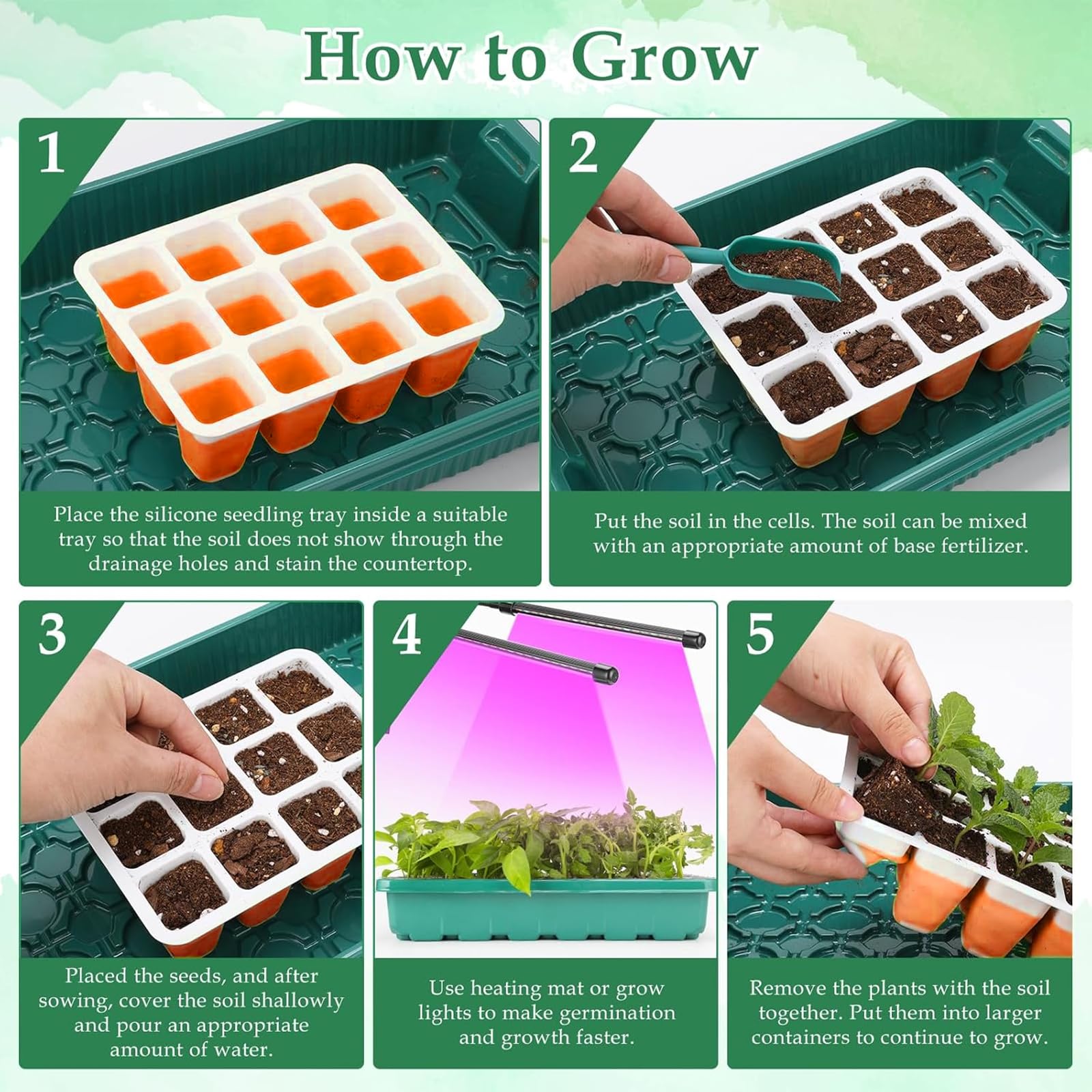 Ryscam orange seed-starter setup for compact indoor gardening