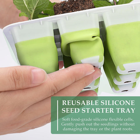 Ryscam silicone seed tray showing durable, reusable design for young roots.