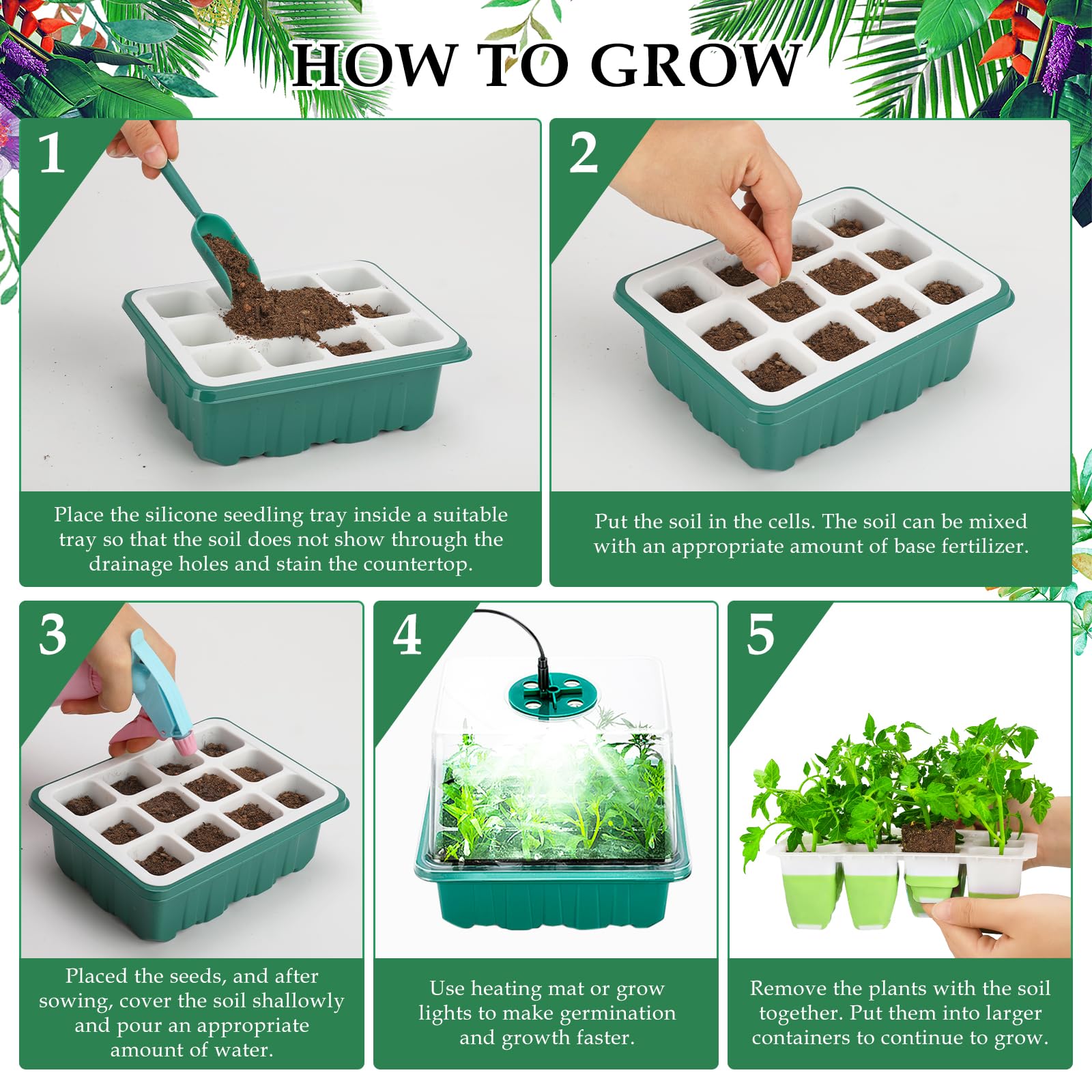 Ryscam base tray enables bottom watering to reduce overwatering.