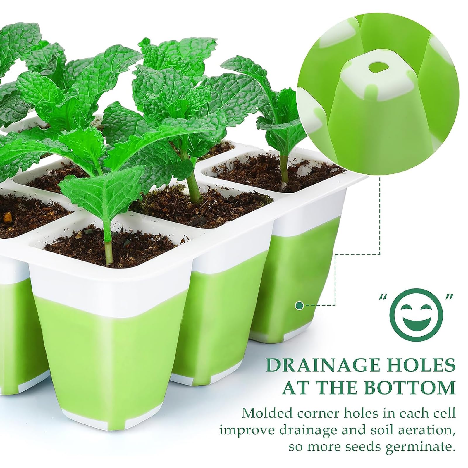 Ryscam seed tray drainage grooves prevent waterlogging