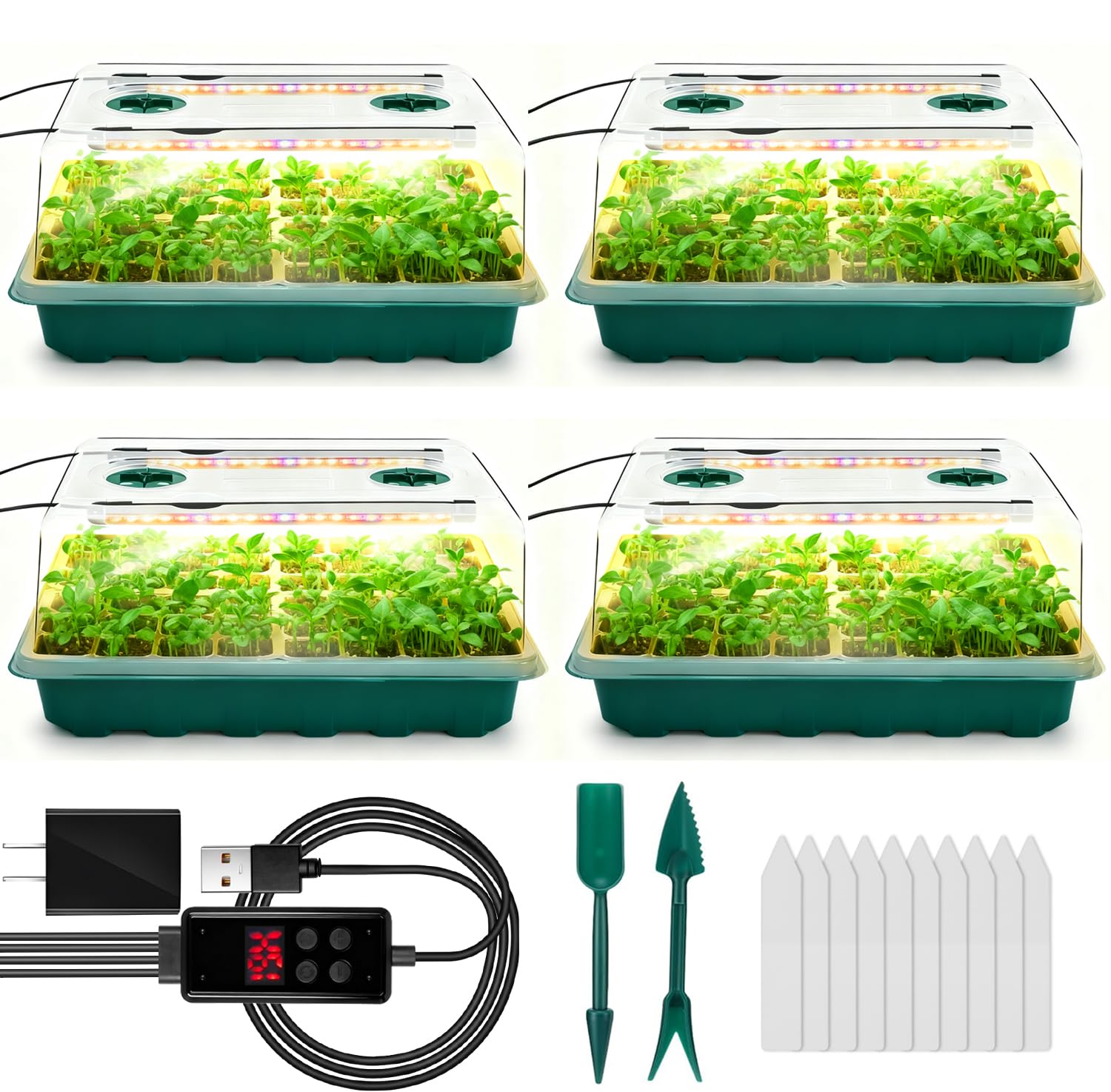 Ryscam seed starter tray 192-cell viewed from above for efficient seed germination
