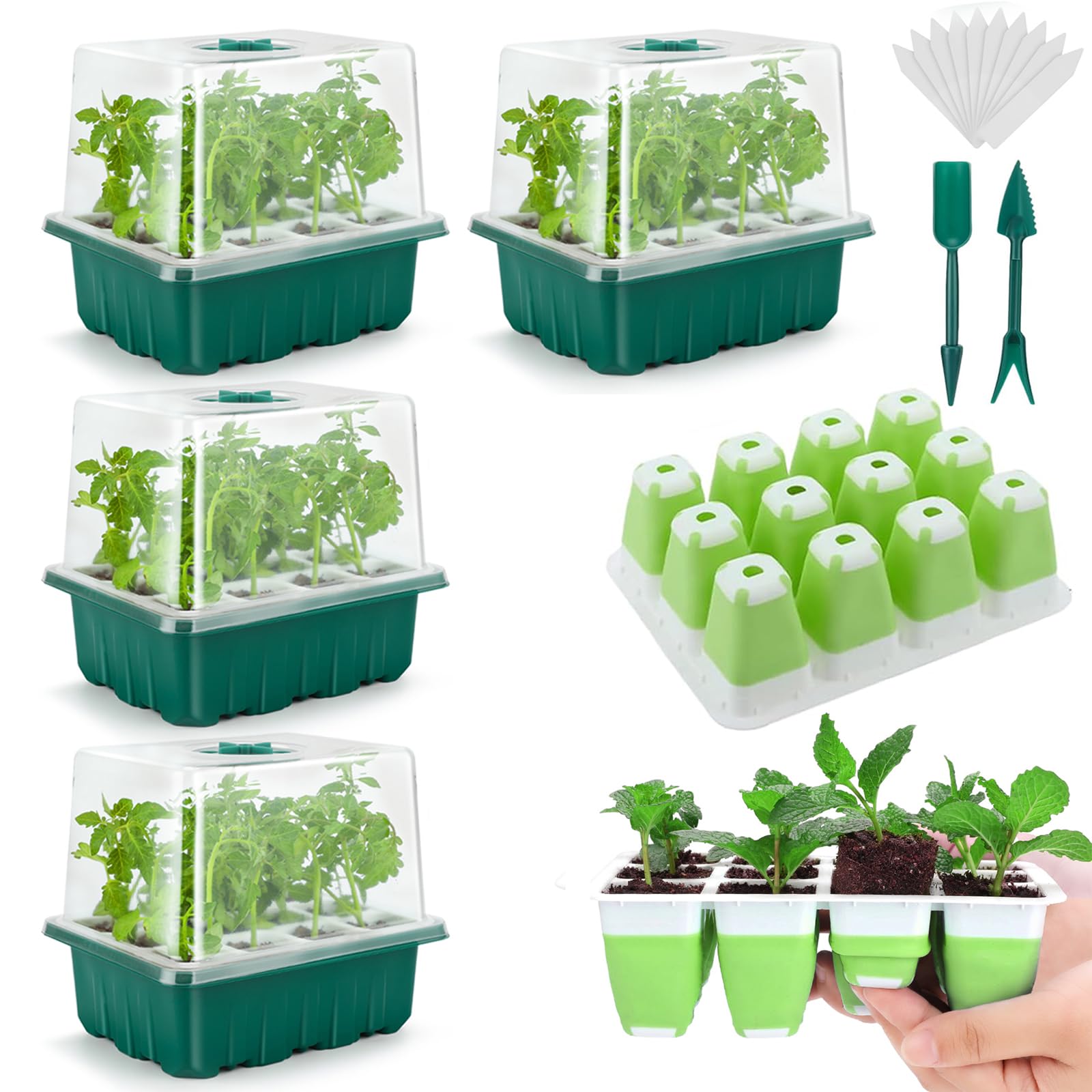 Ryscam 48-cell seed starter tray for organized germination
