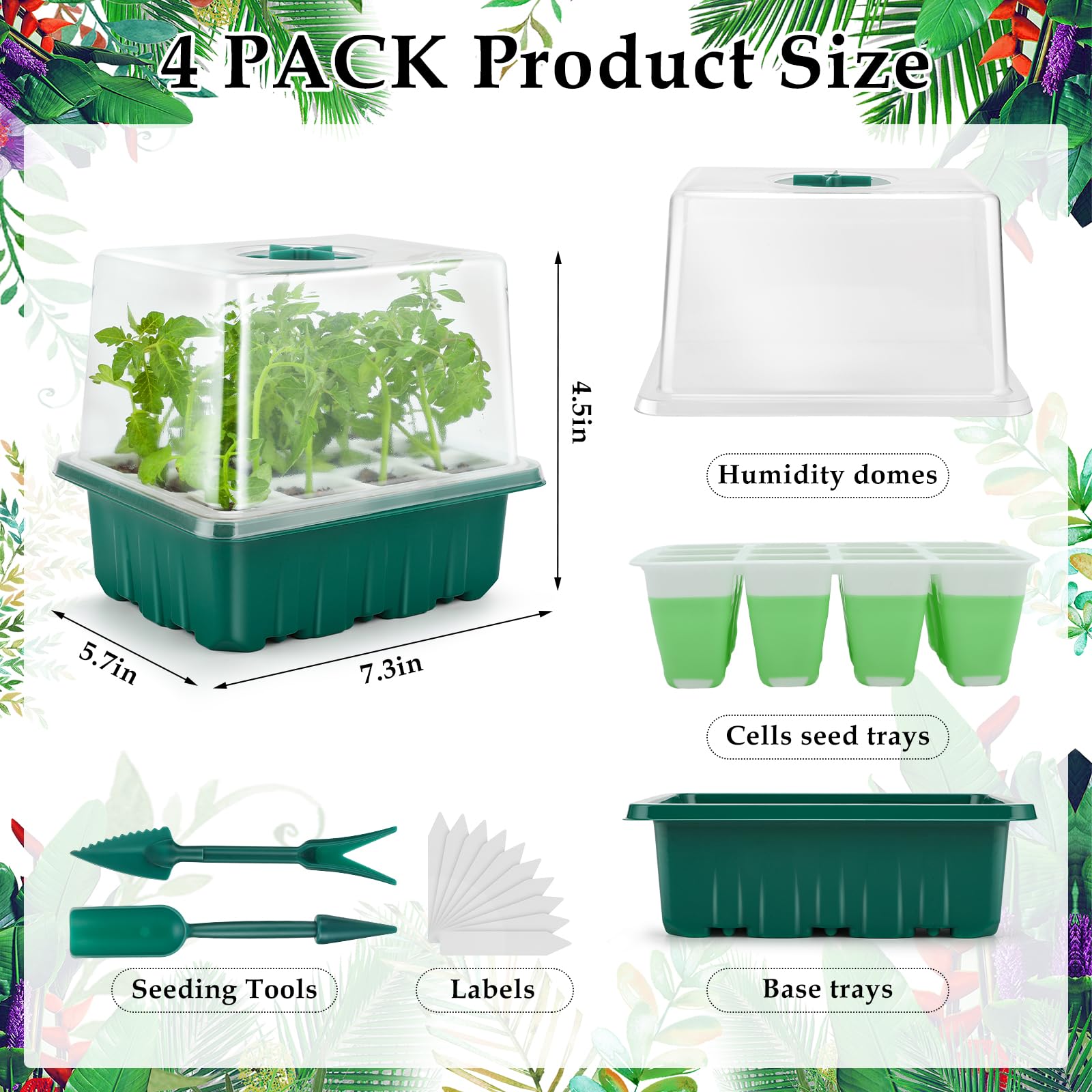 Ryscam seed starter tray with drainage grooves for better aeration