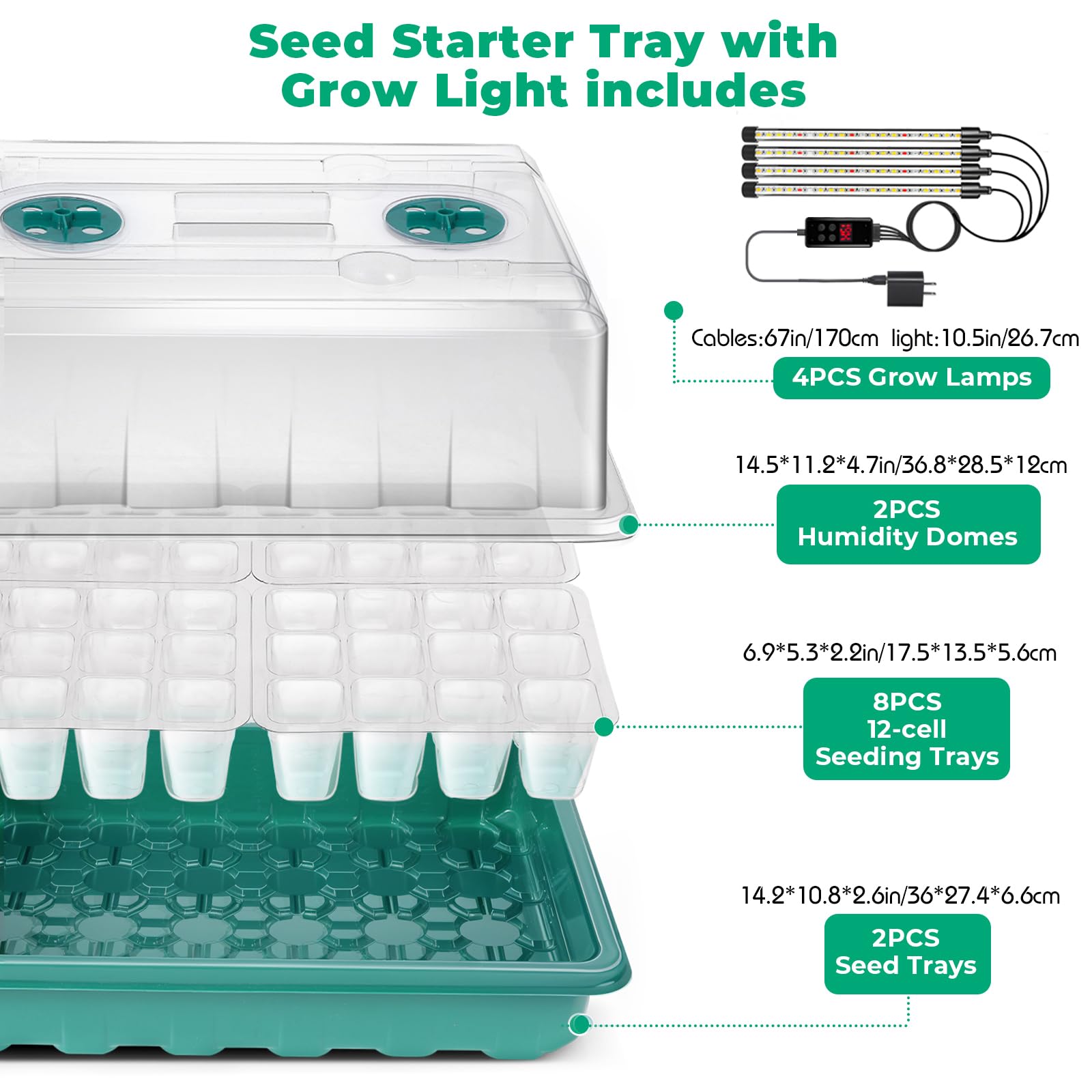 Ryscam seedling propagation tray suitable for seedlings and cuttings