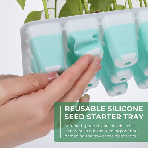 Ryscam silicone seedling tray with 12 cells protecting young roots