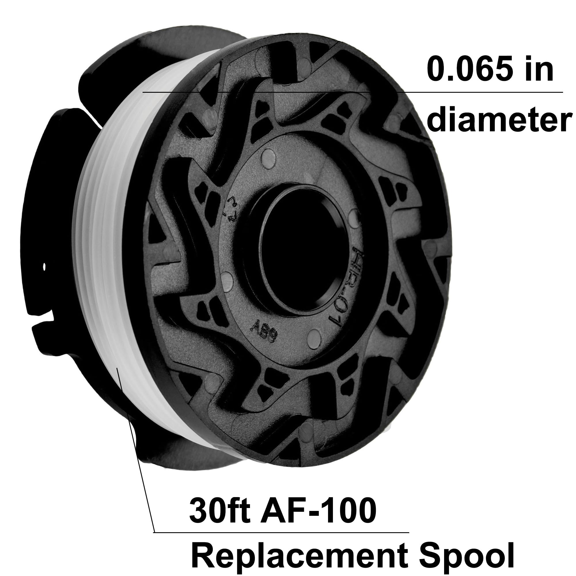 Rysnirs auto-feed component highlights effortless line feeding during mowing and edging tasks.