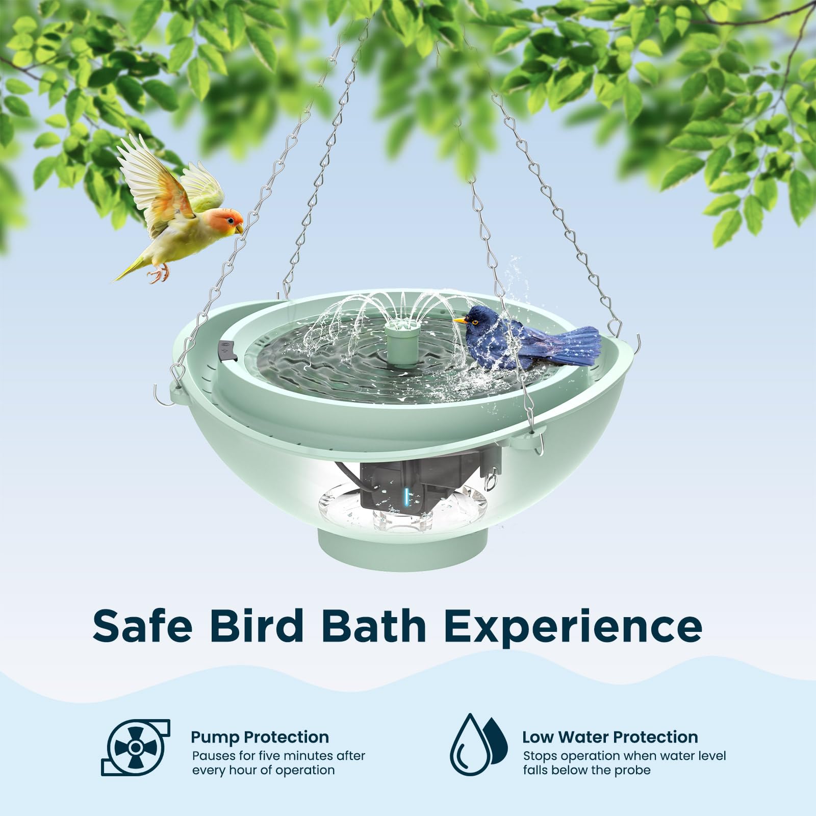 Easy installation without tools supports patio, garden bed, or fence hanging.