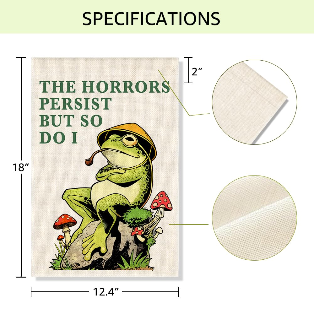 RZHV Frog social-justice garden flag highlights vibrant frog design for outdoor charm