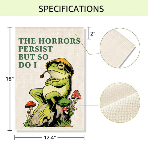 RZHV Frog social-justice garden flag highlights vibrant frog design for outdoor charm