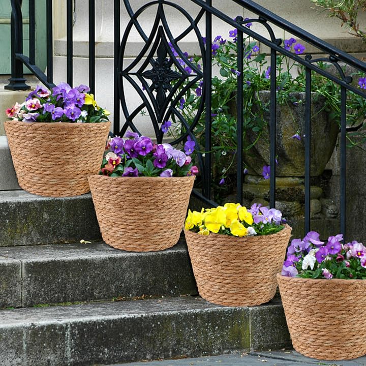 RZJSLSHANHAI versatile seagrass baskets for plants and storage