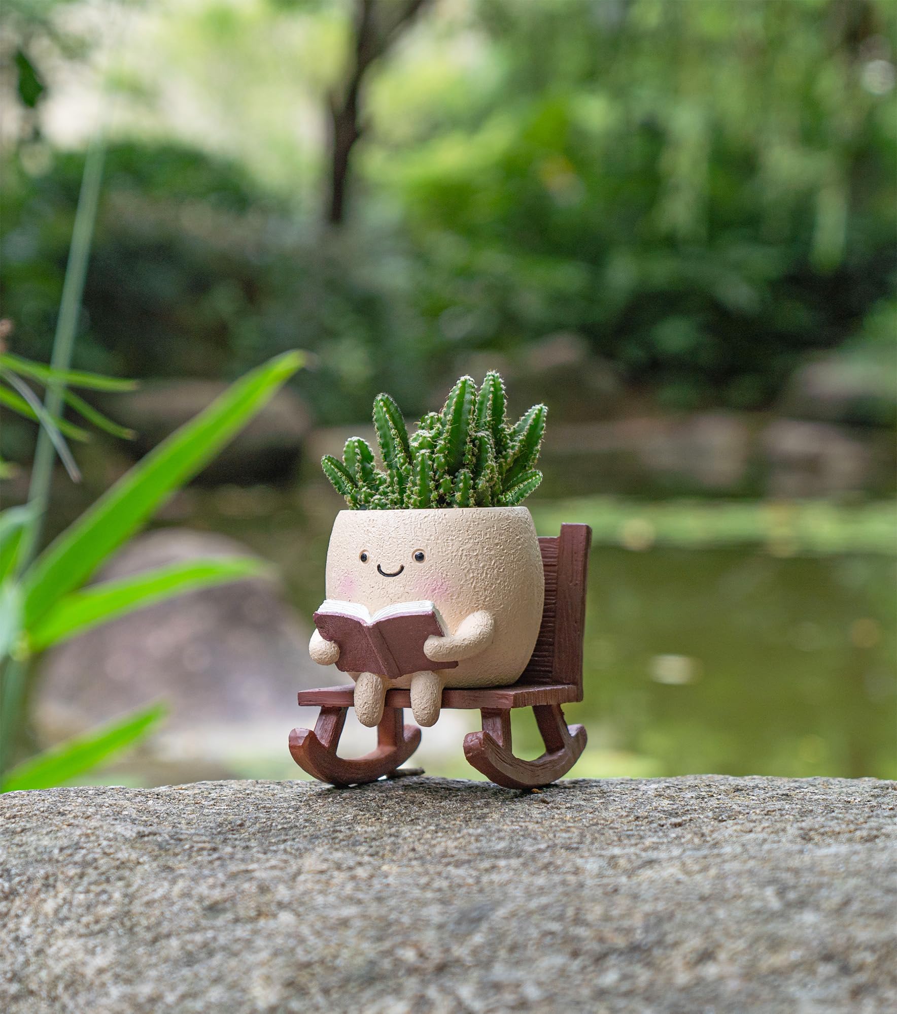 RZOIKZOI planter with drainage hole prevents overwatering for healthy succulents.