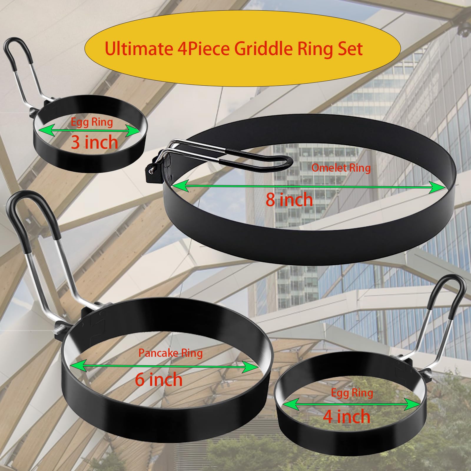 RZSTBSFC 3-inch egg ring for compact fried eggs or bites